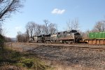 NS 1020 and 9486 on the point of a westbound